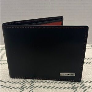Steve Madden Black and Red Leather Card Holder